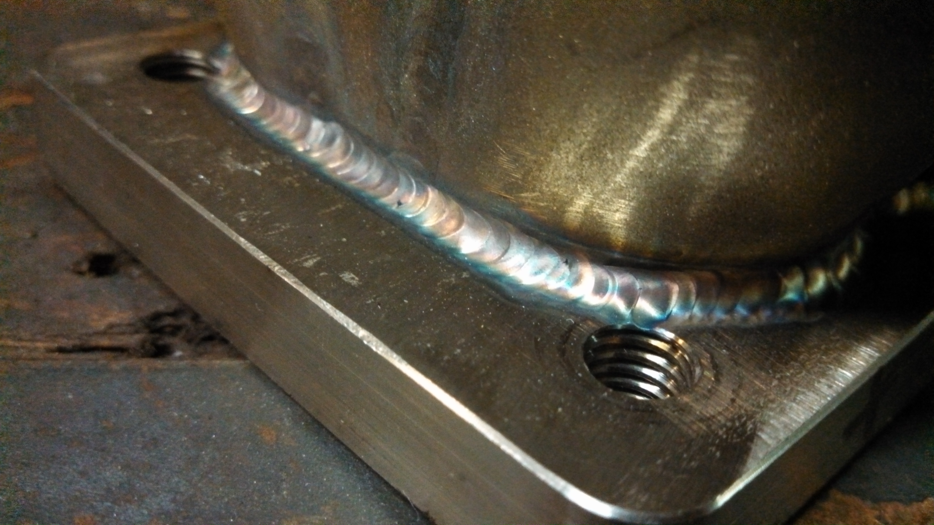 t4 flange to collector welded.jpg