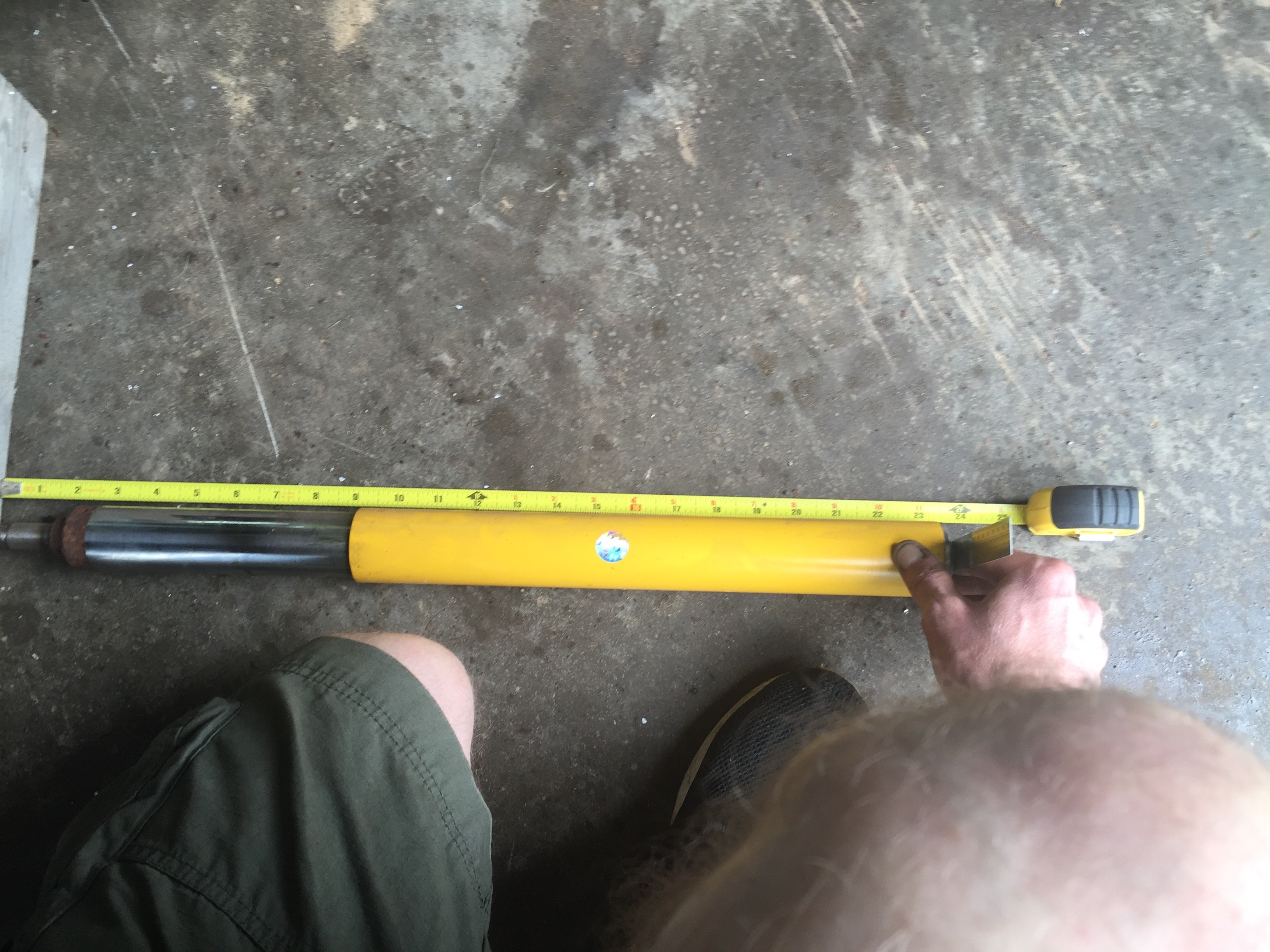 Total length, from the pin.