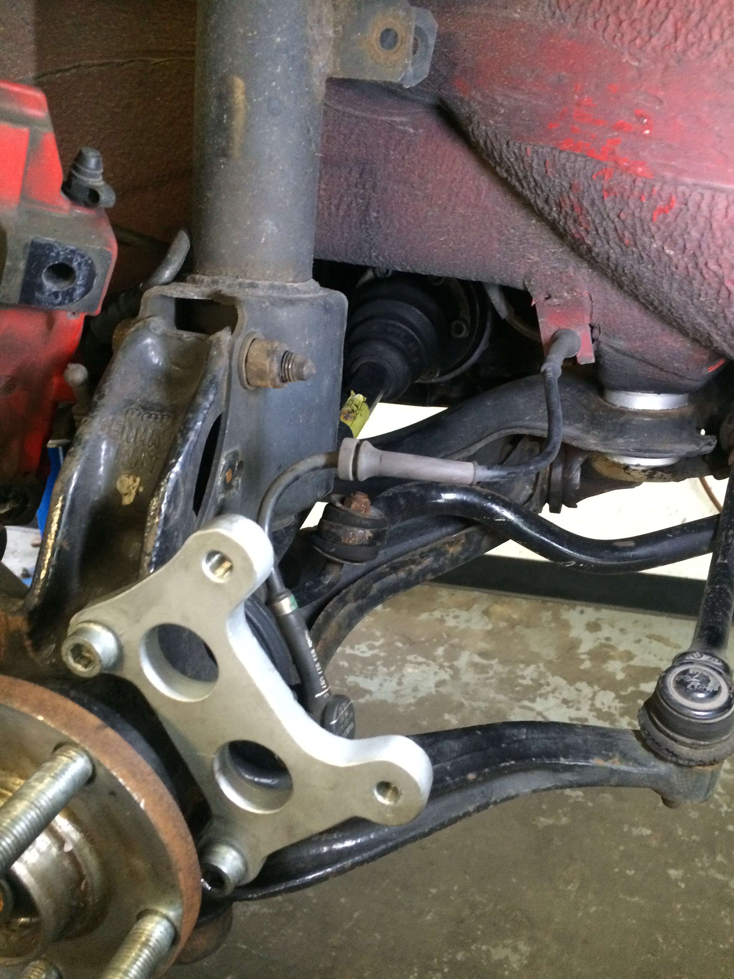 Mounted to hub carrier