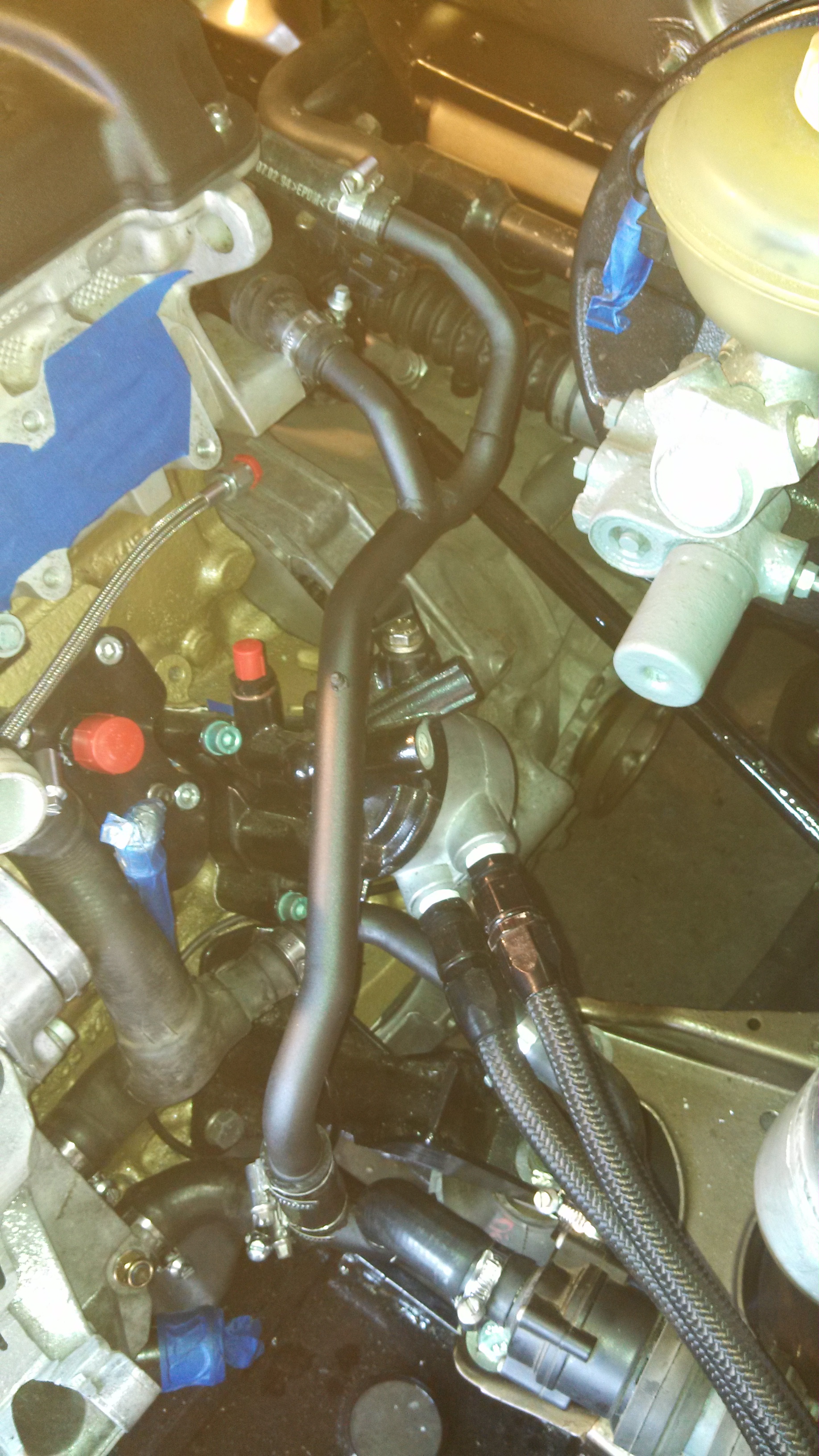 coolant hardline pc'd and installed.jpg